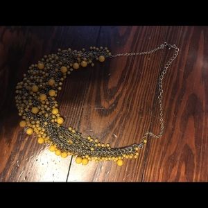 Yellow beaded necklace
